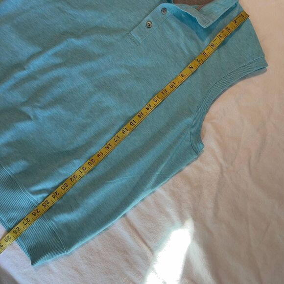 F&G Tech Old School Button Plack Golf Vest Turks Heather (Blue) - Large NWT - Picture 8 of 8